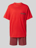 Schiesser  Comfort Fit Pyjama mit Brusttasche Rot