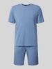 Hanro Pyjama mit Eingrifftaschen Modell 'Smart Sleep' Rauchblau