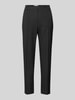 Christian Berg Woman Selection Slim fit stoffen broek met persplooien Zwart