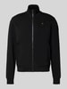Blauer Usa Sweatjacke mit Stehkragen und Label-Stitching Modell 'CITY' Black