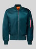 Alpha Industries Bomberjacke mit Stehkragen und Pattentaschen Dunkelblau