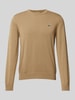 Lacoste Strickpullover mit Logo-Patch Beige