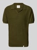 Colours & Sons Regular fit poloshirt met V-hals Donkergroen