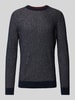 Tom Tailor Regular Fit Strickpullover aus atmungsaktiver und weicher Baumwolle Dunkelblau