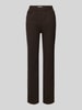 Raphaela By Brax Slim fit broek met elastische band, model 'PAMINA FUN' Chocoladebruin