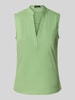 More & More Regular Fit Blusenshirt mit V-Ausschnitt Gruen