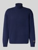 Jack & Jones Gebreide pullover met ribboorden, model 'NORREBRO'' Donkerblauw