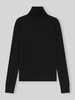BOSS Slim Fit Rollkragenpullover aus reiner Schurwolle Modell 'Frizani' Black