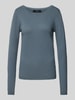 Vero Moda Regular Fit Strickpullover mit Rundhalsausschnitt 'CARE STRUCTURE' Ocean