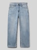 Garcia Straight Fit Jeans mit Logo-Patch Modell 'Ilyano' Hellblau