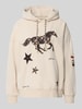 Smith and Soul Oversized Hoodie aus Baumwoll-Mix mit Nieten-Details Offwhite