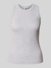 Drykorn Tanktop mit gerippten Abschlüssen Modell 'OLINA' Hellgrau