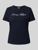 Tommy Hilfiger T-Shirt mit Label-Stitching Bleu