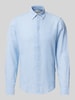 Casual Friday Regular Fit Leinenhemd mit Button-Down-Kragen Modell 'Anton' Hellblau