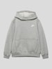 Nike Hoodie mit Label-Stitching Mittelgrau meliert