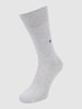 Burlington Socken mit Label-Print Modell 'Lord' Mittelgrau Melange