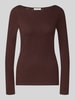 Marc O'Polo Regular Fit Langarmshirt aus reiner Baumwolle Dunkelrot