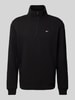 Tommy Jeans Regular Fit Sweatshirt mit Troyer-Kragen Black