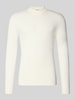 Antony Morato Slim Fit Strickpullover aus Viskose-Mix mit Stehkragen Offwhite