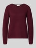 FREE/QUENT Gebreide pullover met ronde hals, model 'Dodo' Bordeaux