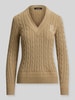 Lauren Ralph Lauren Regular Fit Pullover aus Baumwoll-Mix mit Logo-Stitching Hellbraun