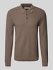 Jack & Jones Premium Strickpullover mit Polokragen Modell 'ANDRI' Mittelgrau