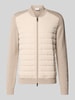 ROY ROBSON Strickjacke mit Stehkragen und Steppnähten Beige