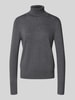 Christian Berg Woman Gebreide pullover met ribboorden Antraciet gemêleerd