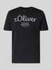 s.Oliver RED LABEL Regular Fit T-Shirt aus reiner Baumwolle Modell 'BASIC TEE BIG LOGO' Black