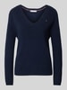 Tommy Hilfiger Strickpullover mit Logo-Stitching Marine