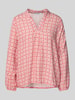 ZABAIONE Relaxed fit blouse met tuniekkraag, model 'Mi44mii' Felroze