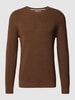 Esprit Collection Gebreide pullover met ribboorden Beige