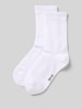 Snocks Sokken met labelstitching in een set van 2 paar Wit
