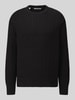 Selected Pullover mit Zopfstrickstruktur Black