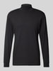 RAGMAN Longsleeve mit gerippten Abschlüssen Black