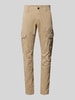 PME Legend Tapered Fit Cargohose mit Label-Print Modell 'NORDROP' Sand