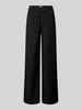 Review Wide Leg Stoffhose mit elastischem Bund Black