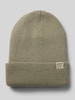 Barts Beanie met labeldetail, model 'KINABALU' Rietgroen