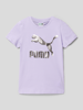 Puma T-shirt met labelprint, model 'Classics' Lila