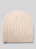 Christian Berg Woman Muts met wol in gebreide look Beige