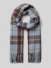 Jake*s Casual Schal mit Allover-Muster Bleu