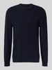 MCNEAL Gebreide pullover met ribboorden Marineblauw