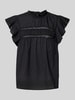 Vero Moda Regular Fit Blusentop aus reiner Baumwolle Modell 'TRINE' Black
