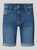 Petrol Regular Fit Jeansshorts im 5-Pocket-Design Modell 'BULLSEYE' Jeansblau