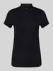 Marc Cain Slim fit T-shirt met polokraag Zwart