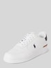 Polo Ralph Lauren Ledersneaker mit Logo-Stitching Modell 'MASTERS' Weiss