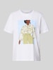 s.Oliver RED LABEL T-shirt o kroju relaxed fit z czystej bawełny Biały