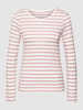 Montego Longsleeve mit Streifenmuster Altrosa