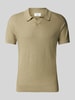 s.Oliver RED LABEL Regular fit poloshirt met structuur van vlamgaren Kaki