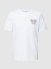 Les Deux T-Shirt mit Statement-Label-Print Modell 'New York' Weiß